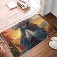 thumbnail image 4 of Gukieu Sunset Meditating Bichon Frise Print Dust-proof Floor Mats, Water-absorbent and Non-slip Flannel Door Mats 16x24in, Home Decoration Suitable for Kitchen, Bathroom, Garage, 4 of 7