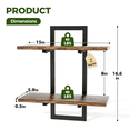 thumbnail image 3 of Bamworld Floating Shelves for Wall Planters for Indoor Plants Hanging Shelves Plant Holder Wall Decor Plant Stand Indoor for Plant Hangers Indoor for Living Room Bedroom Bathroom 2-Pack Brown, 3 of 8