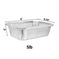 thumbnail image 2 of VEZEE 5-lbs Disposable Aluminum Oblong Foil Pan 100 Pcs Only Pans, 2 of 5