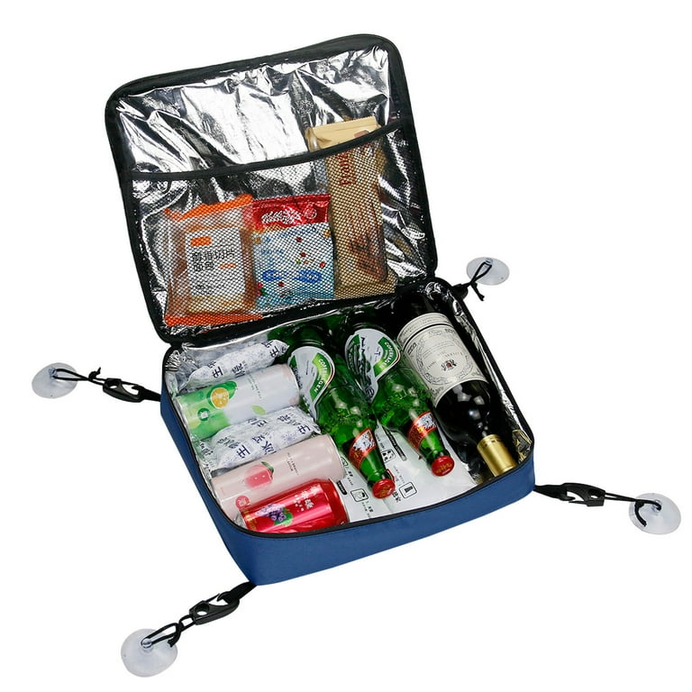 Travelwant Deck Bag, Leakproof Oxford Cloth Kayak Deck Cooler Bag with Suction Cups for Beer Beverage Insulation, Size: 38, Black