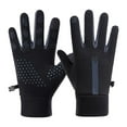 thumbnail image 4 of MIASHUI All Season Thermal Windproof Touchscreen Winter Mittens for Outdoor Sports Cycling Running Hiking in Cold Weather Black, 4 of 4