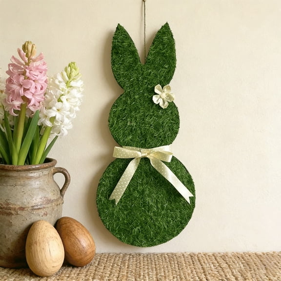Easter Decorations -Easter Rabbits Wreath For Indoor/Outdoor, Front Porch, Office Decor