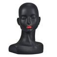 thumbnail image 1 of Milaget PVC Mannequin Female Head Model Dummy Glasses Hat Display Stand Black, 1 of 8