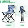 thumbnail image 3 of 600D Oxford Camping Chair Portable Foldable Chair Supports 220 lbs for Picnic, Fishing, Backpacking Blue Tie-dye Pattern, 3 of 8