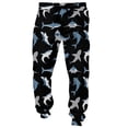 thumbnail image 3 of Graphic Pajama Pants for Men Casual Full Shark Printed Comfortable Joggers Slim Fit Stretchy Pant, 3 of 3