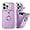 Purple, variant on for iPhone 14 Pro Max Case Wallet, Card Holder Kickstand Mental Ring Leather for iPhone 14 Pro Max Case + Screen Protector, Card Slot iPhone 14 Pro Max Case for Girls Women -White