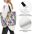 thumbnail image 3 of Balery Llamas Colorful Bolsa Tote Estilo Estético con Cremalleras, Bolsa de Hombro, Bolsa de Compras Grande y Plegable, 3 of 8