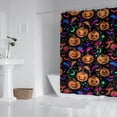 thumbnail image 2 of Colorful Halloween Pattern Shower Curtain 72"x84" ,Bathroom Decorative Shower Curtains Set with 12 Hooks,Modern Waterproof Washable Shower Curtain, 2 of 6