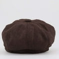 thumbnail image 4 of HJYCHN Classic Unisex Beret Hat for Everyday Casual Wear Round Design with T Shirts and Jeans All Seasons Versatile Fashion Headwear Brown M, 4 of 7