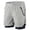 Grey, variant on Men 2 in 1 Running Shorts Quick Drying Breathable Active Training Exercise Jogging Marathon Cycling Shorts
