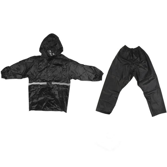 Qukaim Ensemble de manteau de pluie imperméable en tissu Oxford à une couche pour l'extérieur, les voyages, noir, taille XXL, multicolore, 10