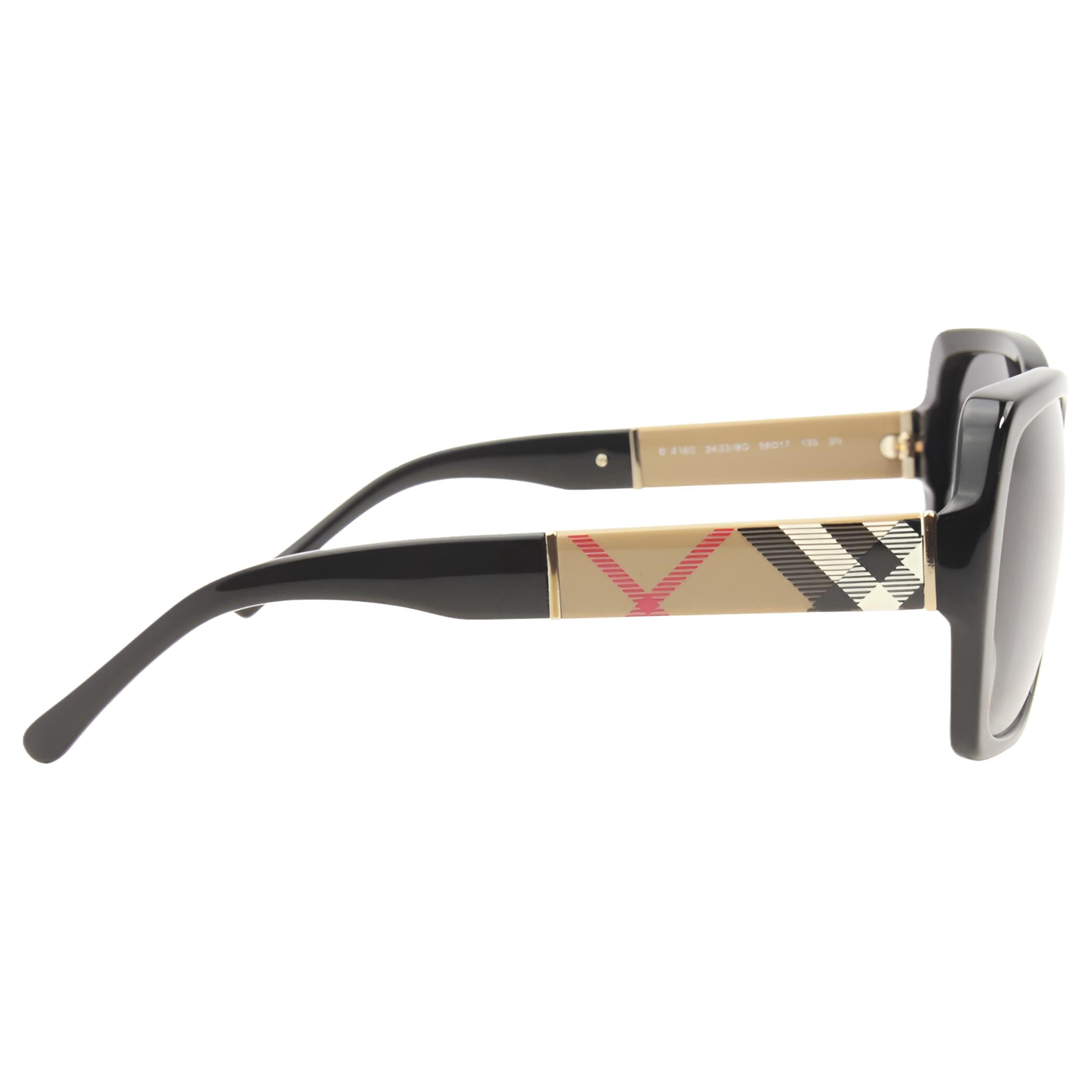 Burberry Women's Gradient BE4160-34338G-58 Black Square Sunglasses