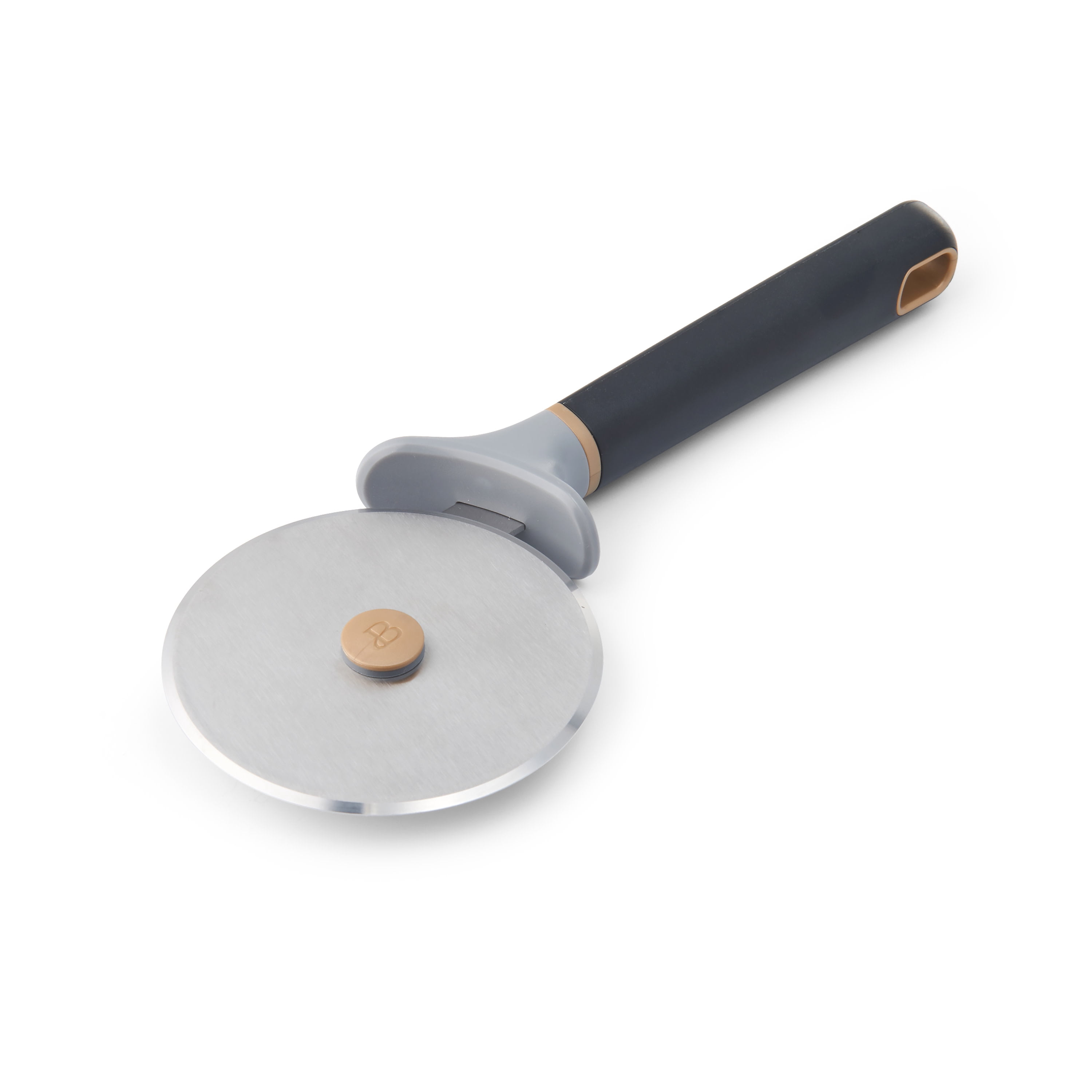 Beautiful Pizza Cutter with Stainless Steel Wheel in Black Sesame by Drew Barrymore