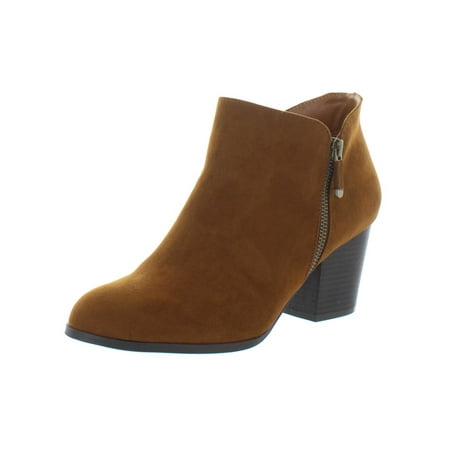 

STYLE & COMPANY Womens Brown Animal Print Leopard Print Notched At Sides Cushioned Zipper Accent Masrinaa Almond Toe Block Heel Booties 6.5 M