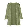 thumbnail image 5 of ZKIRBJV Summer Cardigans for Women Lightweight 3/4 Sleeve Plus Size Kimono and Dusters Open Front Shrug Cardigan Light Solid Color Dressy Casual Oversized Cardigans Green M, 5 of 6