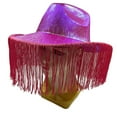 thumbnail image 3 of KANG Sparkly Cowboy Hat For Party Prom Halloween Western Fringe Hat Glitter Pearl Shine Celebrations Headwear, 3 of 7