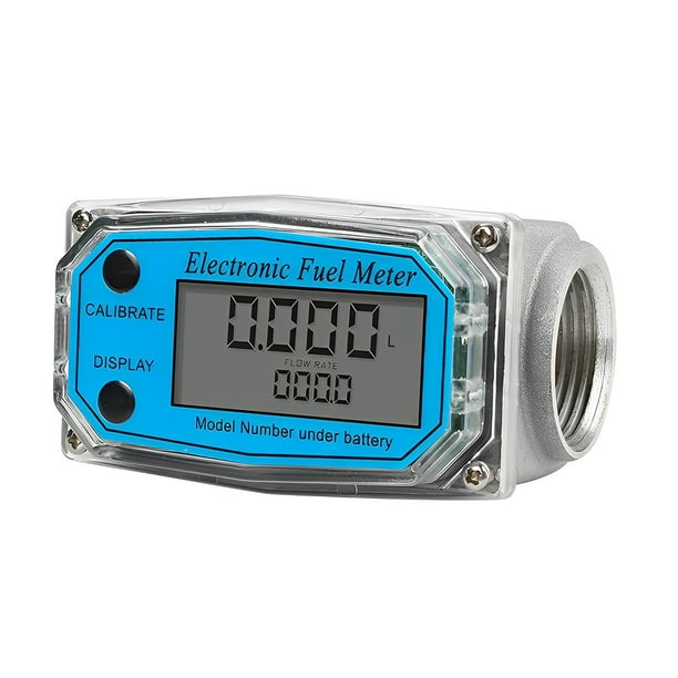 Eigraketly Turbinas electrónicas Medidor de flujo de combustible Medidor de flujo de medición de alta precisión Aleación de aluminio LCD PCB Sensor Medidores de medidas dimensionales 1 pulgada Eigraketly TO012116-01B