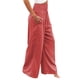 thumbnail image 3 of Pantalones casuales holgados de algodón y lino para mujer cintura elástica pantalones de playa de verano para yoga pantalones con bolsillos, 3 of 4
