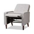 thumbnail image 3 of Baxton Studio Mathias Mid-century Modern Light Grey Fabric Upholstered Lounge Chair, 3 of 7