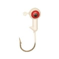 thumbnail image 4 of Eagle Claw Ball Head Fishing Jig, White with Red Eye, 1/8 oz., 10 Count, 4 of 5