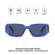 thumbnail image 4 of Gafas de sol cuadradas con borde cortado de plástico y personalidad, gafas de sol con pierna ancha y personalidad, 4 of 6