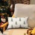thumbnail image 3 of Christmas Pillow Covers 12x20 inch Christmas Tree Decorative White Throw Pillow Covers Winter Famliy Decoration for Home Couch 040, 3 of 6