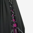 thumbnail image 4 of Fewfanhot Halloween Womens Dresses Witchy Elegance Dress, Asymmetrical Velvet Gown with Corset-Style Buckle Detail, 4 of 6