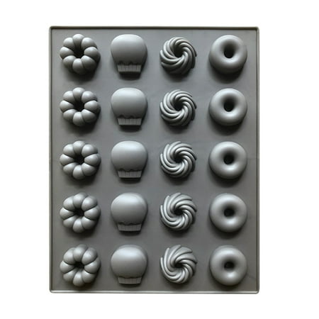 

2Pcs Chocolate Mold Non-stick DIY Cake Maker Tray Grids Silicone Kitchen