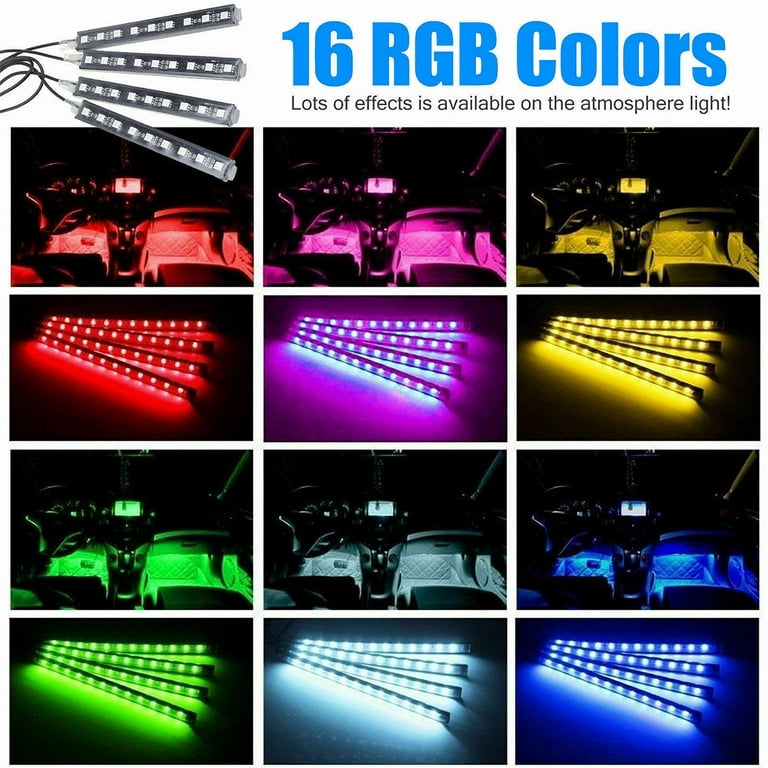 Accesorios Autos Luces LED Para Carro Coche exterior De Colores Decorativas  RGB