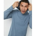 thumbnail image 5 of Hanes Men's T-Shirt Hoodie Garment Dyed Cotton Long Sleeve Jersey Tee sz S-3XL, 5 of 7