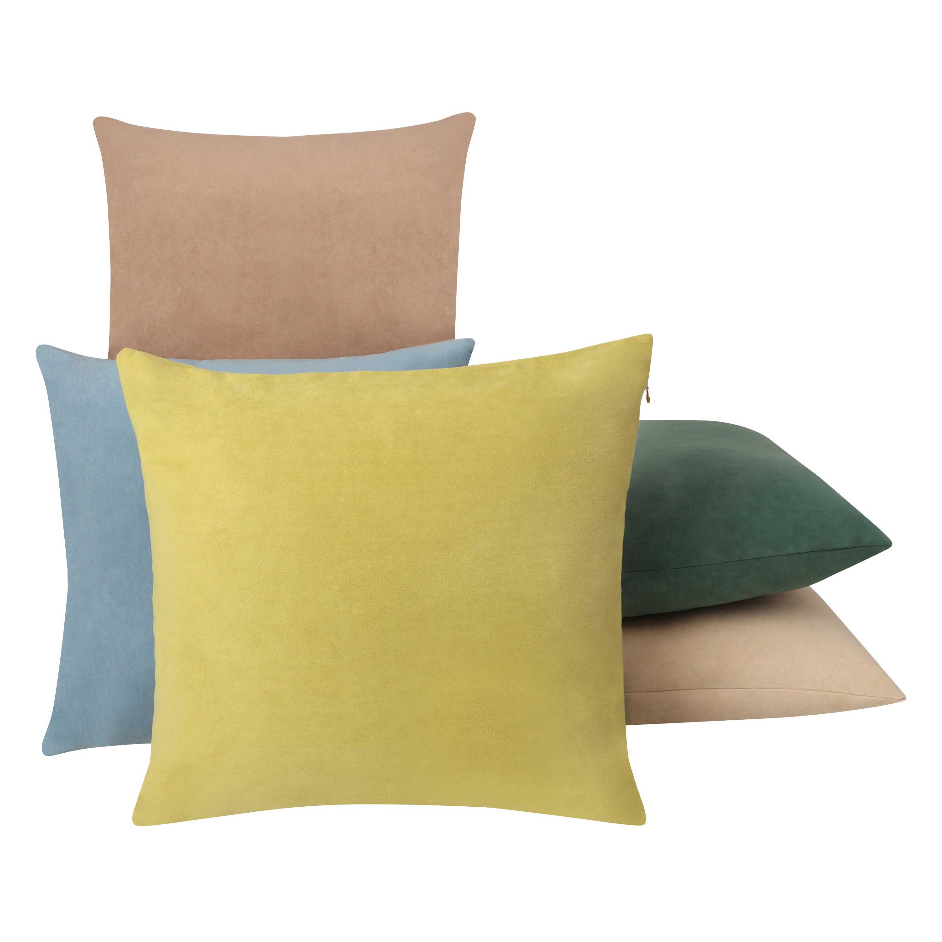 Delara Velvet Decorative Throw Pillow Cover, 20x20 inch, Pack of 1, Soft Breathable Cushion Cover with Hidden Zipper, Bottle Green