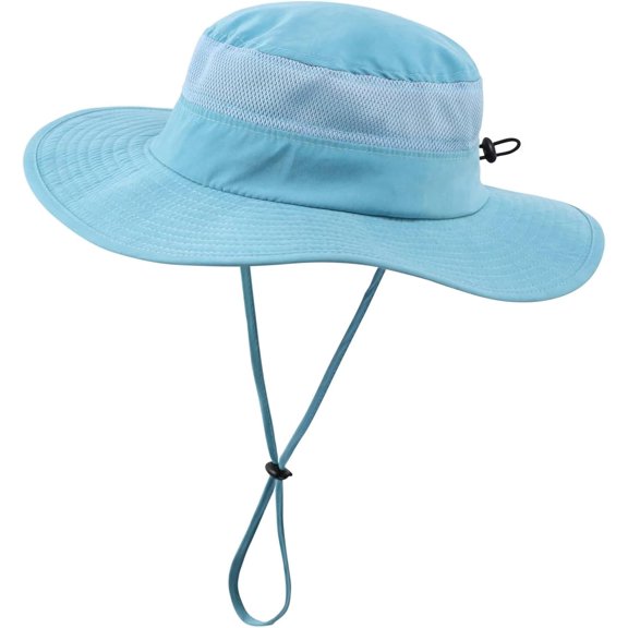 Minzimin Kids Wide Brim Sun Hat for Toddler Boys Girls Breathable Bucket Hat for Fishing Hiking UPF 50 Protection Sun Hat