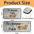 thumbnail image 4 of Welcome To Our Pumpkin Patch Gray Kitchen Rugs Set 2Pcs Non-Slip Kitchen Rug and Mat Waterproof Comfort Kitchen Standing Area Mat for Kitchen Floor Doormat Outdoor Harvest Decor 17"x47"+17"x30", 4 of 6
