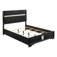 thumbnail image 1 of Miranda 54-inch Upholstered Queen Panel Bed Black, 1 of 10