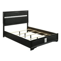 Miranda 54-inch Upholstered California King Panel Bed Black