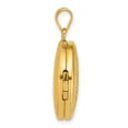 thumbnail image 2 of Sterling Silver Gold-plated Polished Front/Brushed Back Celtic Trinity 20mm Round Locket, 2 of 5