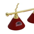 thumbnail image 2 of Southern Illinois University 3 Shade Billiard Light with Brass Fixture, 2 of 5