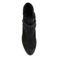 thumbnail image 3 of JOURNEE SIGNATURE Womens Black Side Cutouts Woven Padded Kevona Almond Toe Block Heel Slip On Leather Booties 7.5 M, 3 of 4