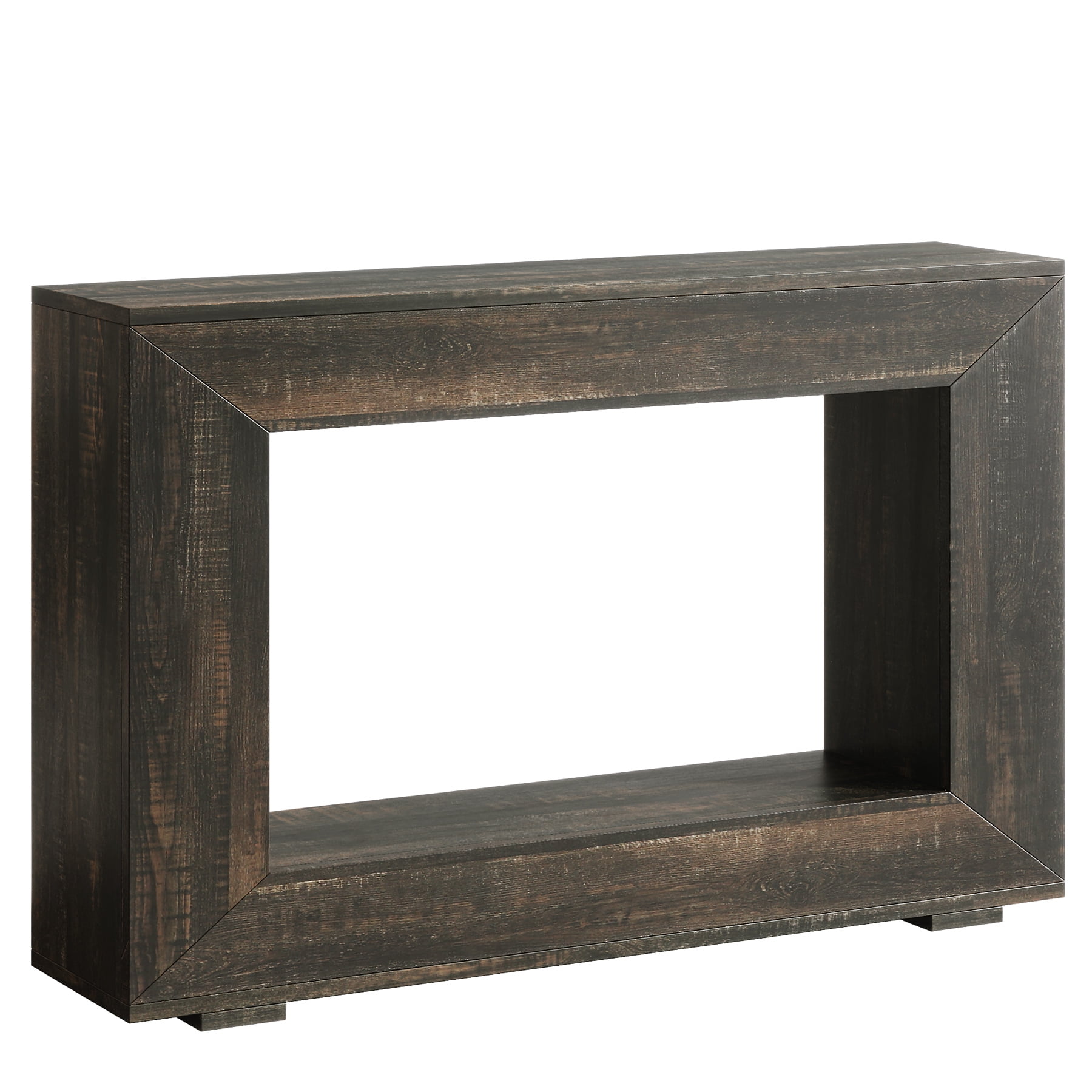 Fnova Farmhouse Console Table for Entryway, 47.2" Long Narrow Wood Entryway Table, Easy Assembly, Dark Gray