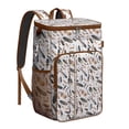 thumbnail image 1 of Abstract Geometric Plaid Stripes Insulated Cooler Backpack - 20L Soft Cooler Bag, Symmetrical, 1 of 6