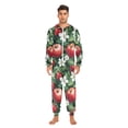 thumbnail image 3 of FORMRS Onesies Pajama for Adults Unisex Hoodie Winter Jumpsuit One Piece Sleepwear, Sizes S-2XL, Red Apple Pattern, 3 of 7