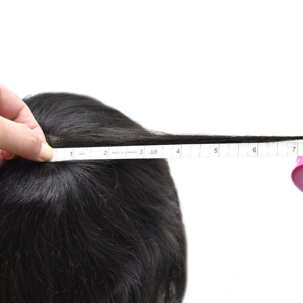 Mens Hairpiece LYRICAL HAIR Human Hair Replacement System Durable Thin Skin PU Injected Toupee Hair Wigs for Men