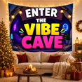 thumbnail image 3 of Enter the Vibe with Cave Graphic Entrance Dominated, Inspirational Illustration for Art Lovers, Typography Wall Art, Mother'S Day Gift, Tapestry Wall Hanging for Bedroom and Dorm, 3 of 7