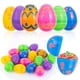 thumbnail image 5 of Huevos de Pascua de plástico, decoración de Pascua, paquete de 24 huevos abiertos, cáscaras de huevo de imitación, aptos para huevos de Pascua, relleno de cesta de regalo para fiestas, decoración de P, 5 of 7