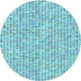 thumbnail image 1 of Ahgly Tapis Rond Lavable en Machine Intérieur Transitionnel Bleu Lierre, 5 Pieds Rond, 1 of 7