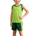 thumbnail image 2 of Riecok Boys Sports Tracksuit Quick Drying Tank Tops Shorts Mesh 2 Piece Short Sets Football Training Uniform, 2 of 8