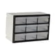 thumbnail image 1 of Organizador de cajones para guardar cosas, contenedor con compartimentos, caja de herramientas para baño, garaje, organización para tuercas, cuentas, 9 cajones, 1 of 8