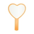 thumbnail image 1 of Unique Bargains 1 Pc Espejo de mano en forma de corazón para viajes de vacaciones, plástico amarillo, vidrio, 1 of 1