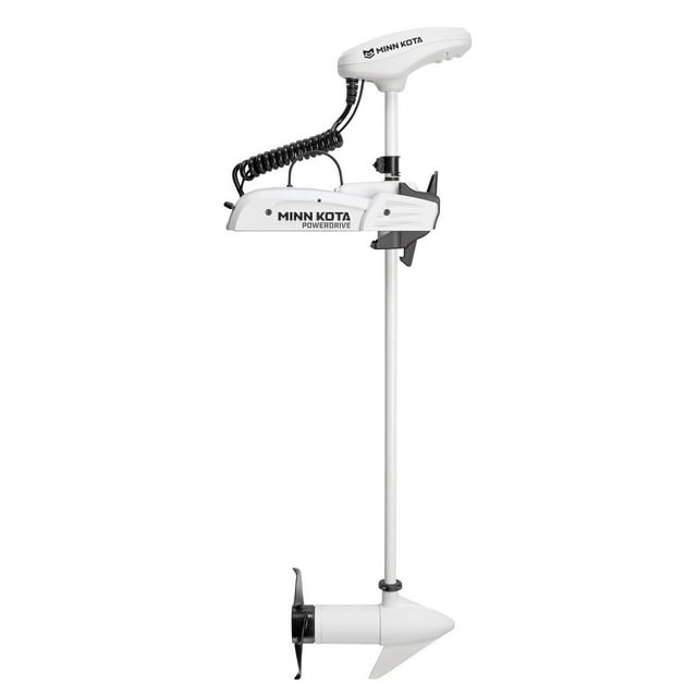 Minn Kota Trolling Motor 1363575 Riptide PowerDrive; Saltwater; Electric Steer; Variable Speed Forward and Reverse; 55 Pound Of Thrust; 54 Inch Shaft Length; Bow Mount; 12 Volts; 50 Amp