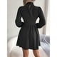 thumbnail image 5 of Vestido mini con corte, vestido de cuello alto de color sólido Vestido mini con corte, vestido de cuello alto de color sólido Aspecto llamativo, 5 of 7